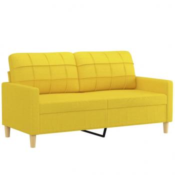 2-Sitzer-Sofa Hellgelb 140 cm Stoff