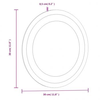 LED-Badspiegel 30 cm Rund