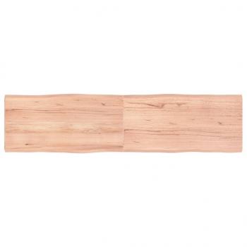 ARDEBO.de - Tischplatte 160x40x(2-4) cm Massivholz Behandelt Baumkante