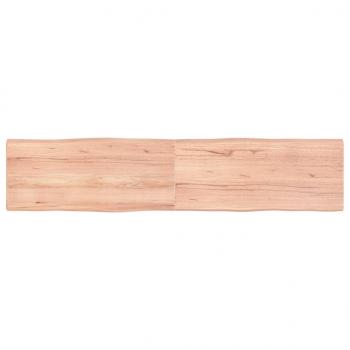 ARDEBO.de - Tischplatte 180x40x(2-4) cm Massivholz Behandelt Baumkante