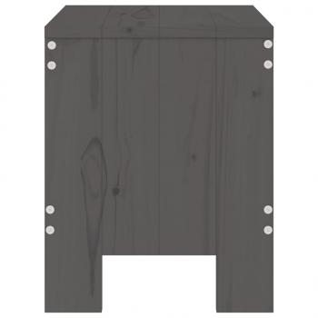 Gartenhocker 2 Stk. Grau 40x36x45 cm Massivholz Kiefer