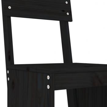 Barhocker 2 Stk. Schwarz 40x48,5x115,5cm Massivholz Kiefer