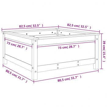 Pflanzkübel 82,5x82,5x39 cm Massivholz Douglasie