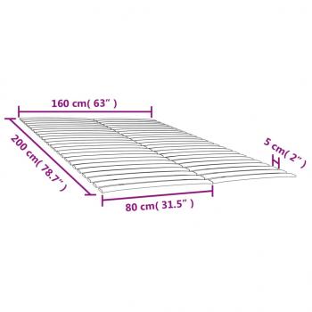 Lattenroste mit 48 Latten 2 Stk. 80x200 cm