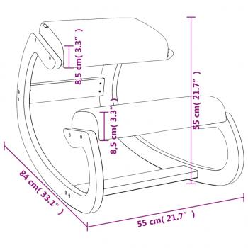 Kniestuhl Creme 55x84x55 cm Birkensperrholz