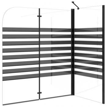 Duschabtrennung 120x68x130 cm Hartglas Gestreift