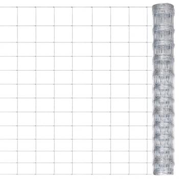 ARDEBO.de - Gartenzaun Verzinkter Stahl 50x1,25 m Silbern