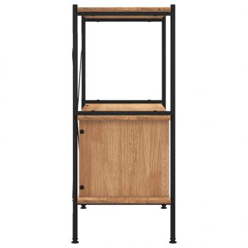 Regal mit 3 Böden und Schrank 80x40x92 cm Stahl Holzwerkstoff