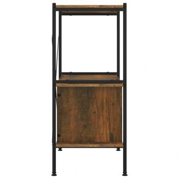 Regal mit 3 Böden und Schrank 80x40x92 cm Stahl Holzwerkstoff