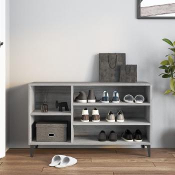 Schuhregal Grau Sonoma 102x36x60 cm Holzwerkstoff