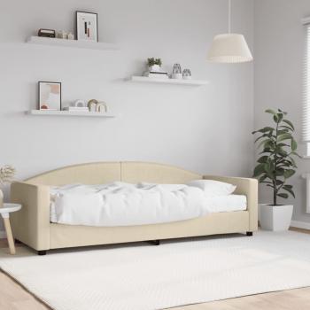 ARDEBO.de - Tagesbett mit Matratze Creme 80x200 cm Stoff