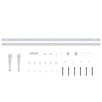 Mini Schiebetürbeschlag Set für Schranktüren Carbonstahl 183 cm