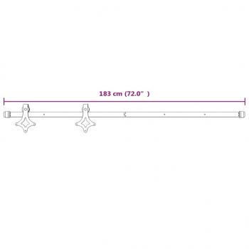 Schiebetürbeschlag 200 cm Stahl Weiß