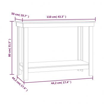 Werkbank Grau 110x50x80 cm Massivholz Kiefer