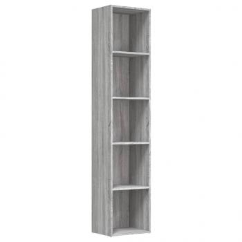 Bücherregal Grau Sonoma 40x30x189 cm Holzwerkstoff