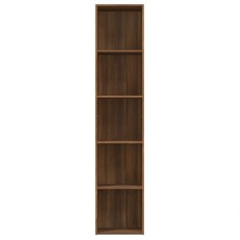 Bücherregal Braun Eichen-Optik 40x30x189 cm Holzwerkstoff