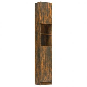 Badezimmerschrank Räuchereiche 32x25,5x190 cm Holzwerkstoff