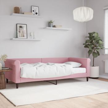 ARDEBO.de - Tagesbett mit Matratze Rosa 90x200 cm Samt