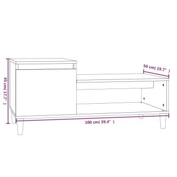 Couchtisch Schwarz 100x50x45 cm Holzwerkstoff