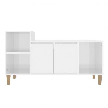 TV-Schrank Hochglanz-Weiß 100x35x55 cm Holzwerkstoff