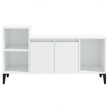 TV-Schrank Hochglanz-Weiß 100x35x55 cm Holzwerkstoff