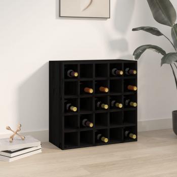 ARDEBO.de - Weinregal Schwarz 56x25x56 cm Massivholz Kiefer