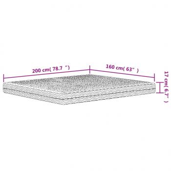 Schaumstoffmatratze Weiß 160x200 cm Härtegrad H2 H3