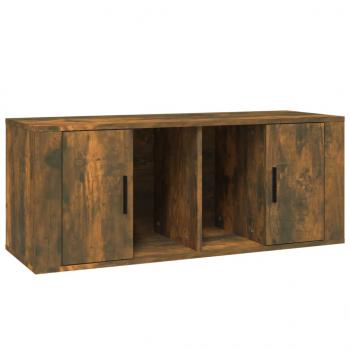 TV-Schrank Räuchereiche 100x35x40 cm Holzwerkstoff