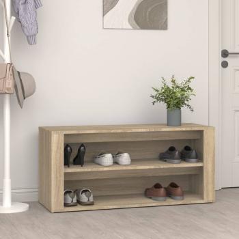 ARDEBO.de - Schuhregal Sonoma-Eiche 100x35x45 cm Holzwerkstoff