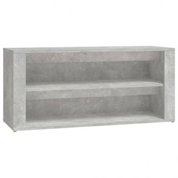 Schuhregal Betongrau 100x35x45 cm Holzwerkstoff