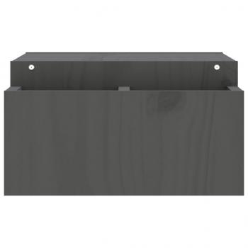 Monitorständer Grau 70x27,5x15 cm Massivholz Kiefer
