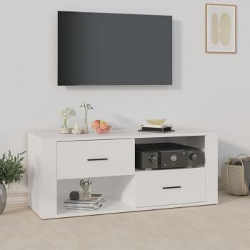 ARDEBO.de - TV-Schrank Weiß 100x35x40 cm Holzwerkstoff