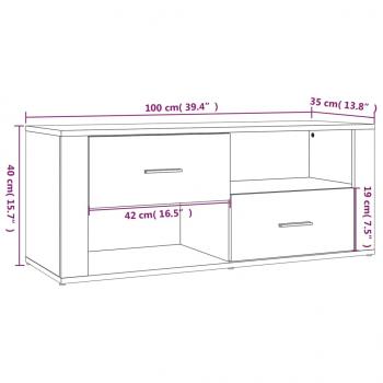 TV-Schrank Weiß 100x35x40 cm Holzwerkstoff