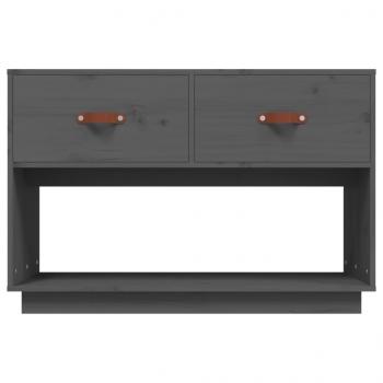 TV-Schrank Grau 90x40x60 cm Massivholz Kiefer