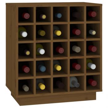 Weinregal Honigbraun 55,5x34x61 cm Massivholz Kiefer