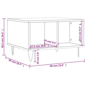 Couchtisch Grau Sonoma 60x50x36,5 cm Holzwerkstoff