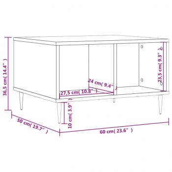 Couchtisch Schwarz 60x50x36,5 cm Holzwerkstoff