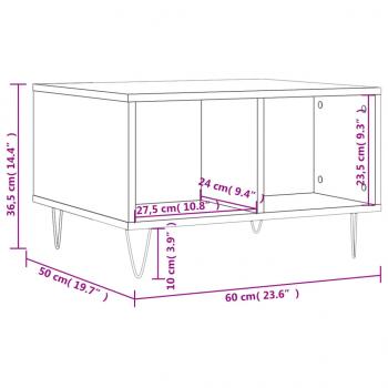 Couchtisch Betongrau 60x50x36,5 cm Holzwerkstoff