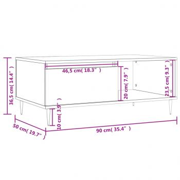 Couchtisch Schwarz 90x50x36,5 cm Holzwerkstoff