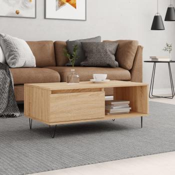 ARDEBO.de - Couchtisch Sonoma-Eiche 90x50x36,5 cm Holzwerkstoff