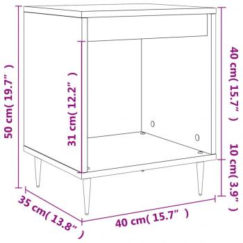 Nachttische 2 Stk. Braun Eichen-Optik 40x35x50 cm Holzwerkstoff