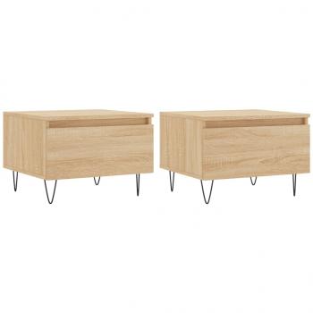 Couchtische 2 Stk. Sonoma-Eiche 50x46x35 cm Holzwerkstoff