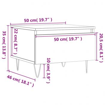 Couchtische 2 Stk. Schwarz 50x46x35 cm Holzwerkstoff