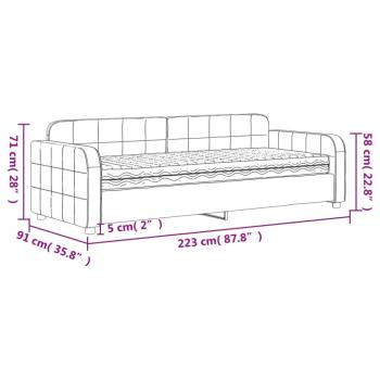 Tagesbett mit Matratze Dunkelgrün 80x200 cm Samt