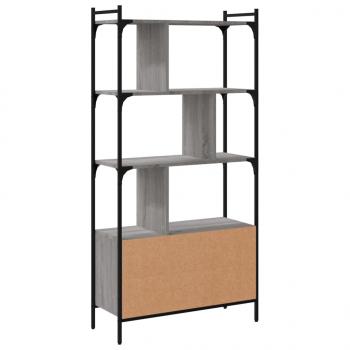 Bücherregal mit Türen Grau Sonoma 76,5x30x154,5cm Holzwerkstoff