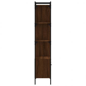 Bücherregal mit Tür Braun Eiche 44,5x30x154,5 cm Holzwerkstoff