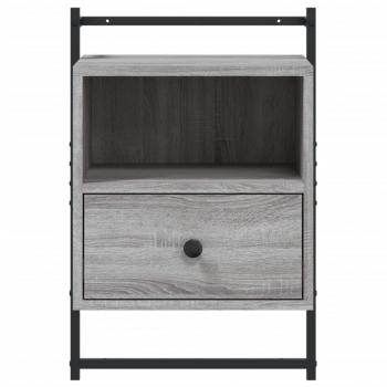 Wand-Nachttisch Grau Sonoma 40x30x61 cm Holzwerkstoff