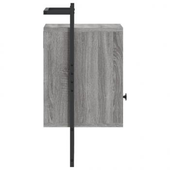 Wand-Nachttische 2 Stk. Grau Sonoma 40x30x61 cm Holzwerkstoff