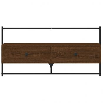 TV-Wandschrank Braun Eiche 100,5x30x51 cm Holzwerkstoff