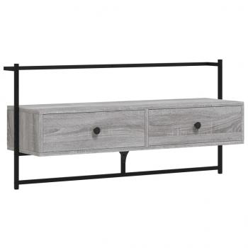 TV-Wandschrank Grau Sonoma 100,5x30x51 cm Holzwerkstoff